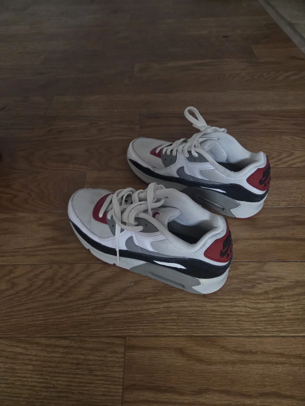 Kids White and Red Athletic Sneakers